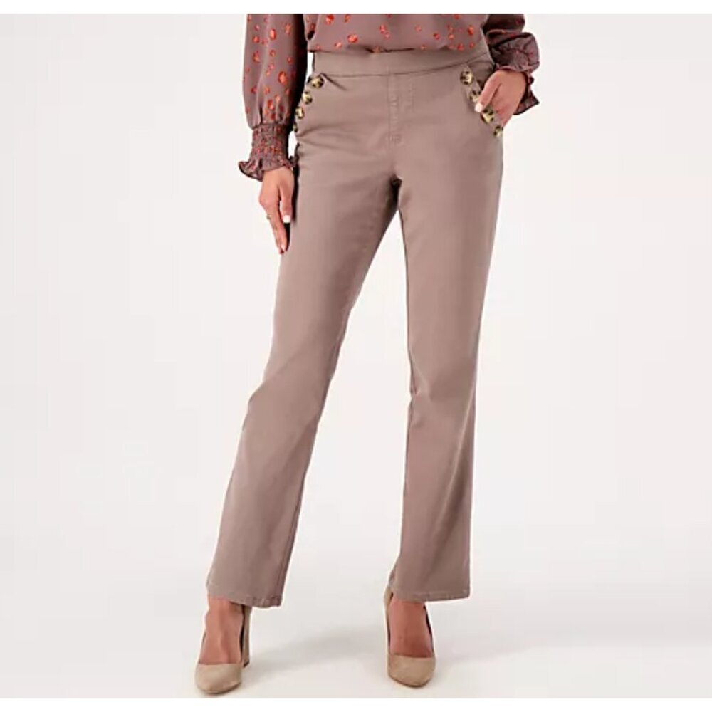 Belle by Kim Gravel Mink Regular TripleLuxe Twill Jeans Size 4